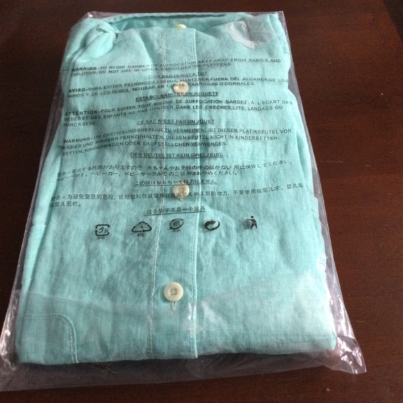 Tommy Bahama Sea Glass Breeze Lone Sleeve Linen Shirt New - Picture 4 of 14